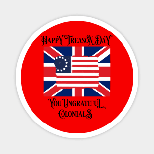 USA - Happy Treason Day - Patriotic - American Flag Magnet